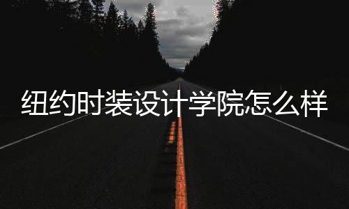 纽约时装设计学院怎么样？